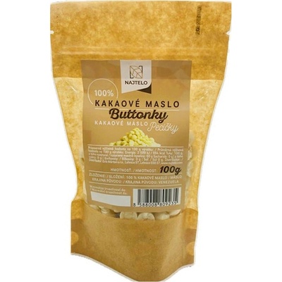 Najtelo Kakaové máslo knoflíčky pecky 100 g – Hledejceny.cz