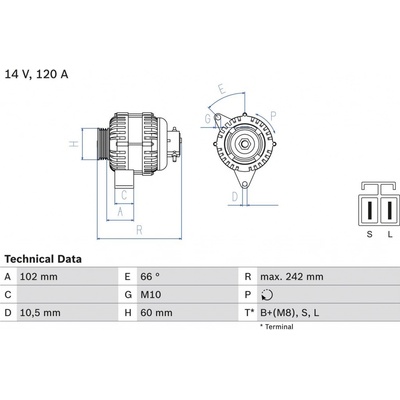 Alternátor BOSCH 0 986 049 550