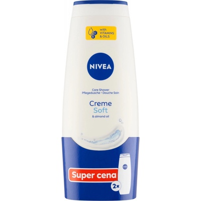Nivea Creme Soft pečující sprchový gel 2 x 500 ml – Hledejceny.cz