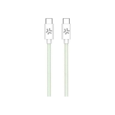 Celly USBCUSBCCOTTGN USB-C/USB-C opletený (bavlnený) 60 W 1,5m zelený