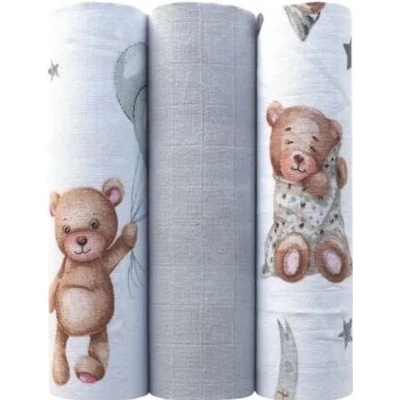 Nanna Mušelínové pleny Teddy Bear 3 ks