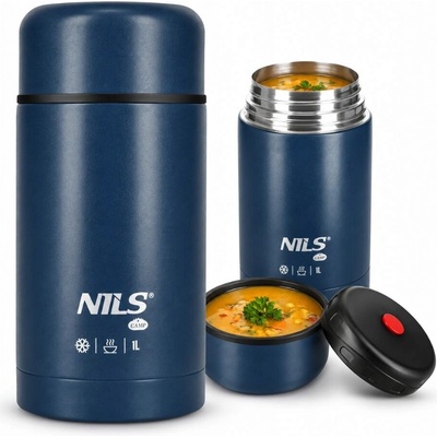 Nils Camp Termoska na jídlo Vakuová 1000 ml modrá tmavá
