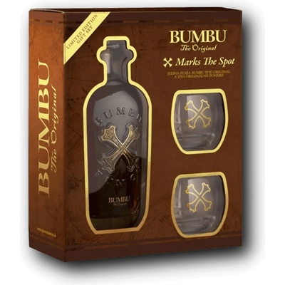Bumbu The Original 40% 0,7 l (dárkové balení s 2 skleničkami)