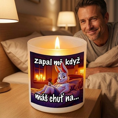 Ahome CZ Originální skleněný svícen Pan králík