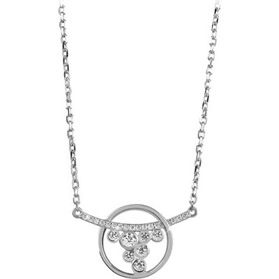 Silver Cat Strieborný náhrdelník s čírymi zirkónmi SC316