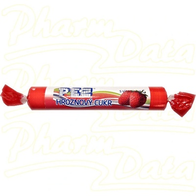Pez hroznový cukr s vitamínem C jahoda, 39 g