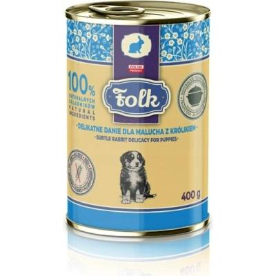 Folk Jemné jídlo pro štěně s králíkem mono 400 g