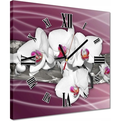 žiadna značka Hodiny 30x30 Orchidey