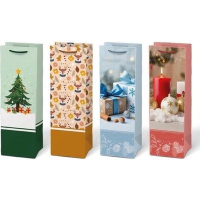 MFP Vánoční dárková taška na víno T12 - mix V33 - 12 x 36 cm - 5252922