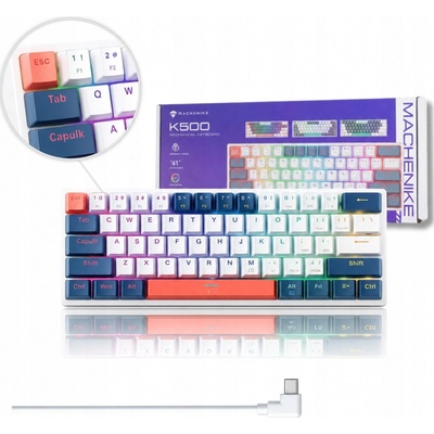Machenike K500-B61 Red Switch White-Blue