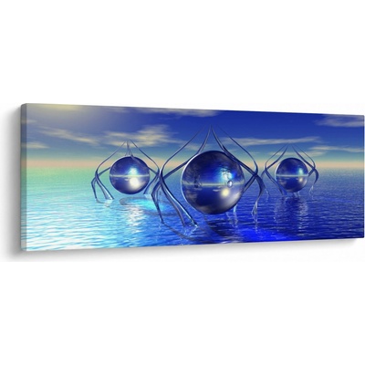 Obraz abstrakce - voda, jednodílný 145x58 cm