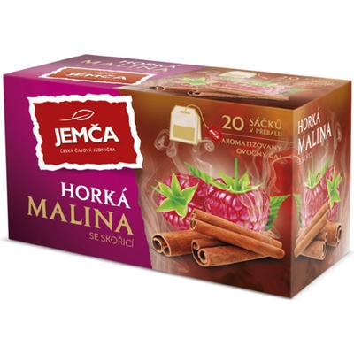 Jemča Horká malina se skořicí aromatizovaný ovocný čaj 20 x 2 g