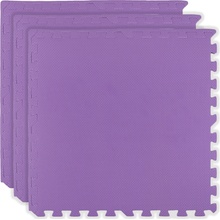 Divio Pěnový koberec MAXI COLOR 3 ks 62x62x1 cm fialový