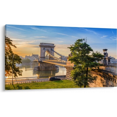 Obraz - Most cez rieku, Budapešť, Maďarsko, jednodielne 120x70 cm