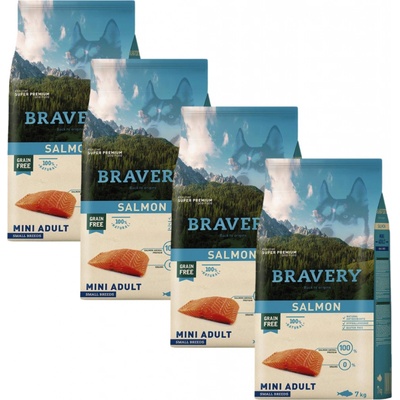 Bravery Dog Mini Adult Salmon 4 x 2 kg