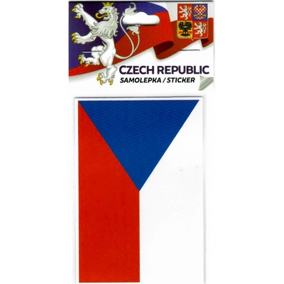Samolepka s vlajkou Českej republiky 8,5 x 6 cm - farebná
