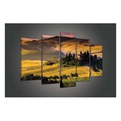 Obraz na plátne viacdielny - OB3459 - Západ slnka nad krajinou 100cm x 60cm - S17