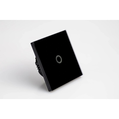LVT Sklenený dotykový vypínač č.1 čierny IP54 PL7143