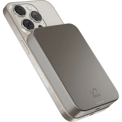 iWant Qi2 10000 mAh titanová