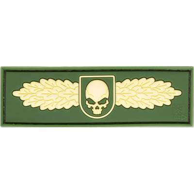 Gumená nášivka Jackets to Go SOF Skull - olivová-béžová