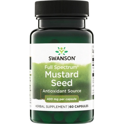 Swanson Mustard Seed Full Spectrum, Hořčičné Semínko, 400 mg, 60 kapslí