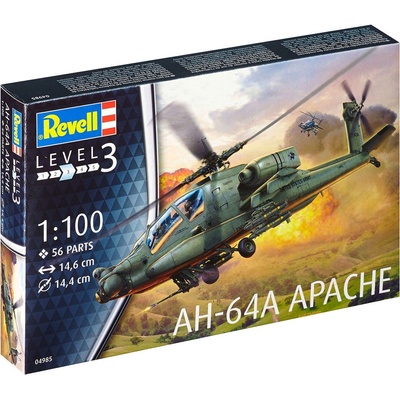 Revell Plastic ModelKit vrtulník 04985 AH-64A Apache 1:100