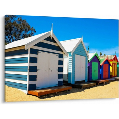 Obraz - Pláž Brighton, Melbourne, Austrálie, jednodílný 100x70 cm