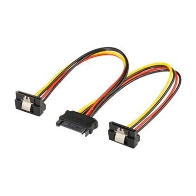 PremiumCord Napájecí rozdvojka k HDD SATA - 2x SATA zalomený 90°