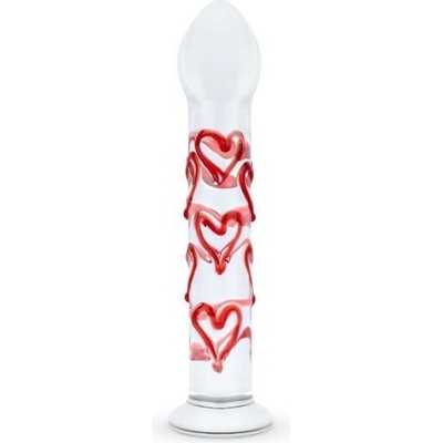 GILDO Glass G-Spot Prostate Dildo with Hearts No. 30