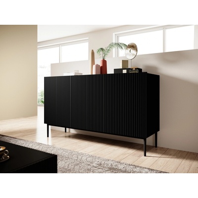 Nábytek Bogart Nical 150 cm třídveřová s ryhovaným čelem