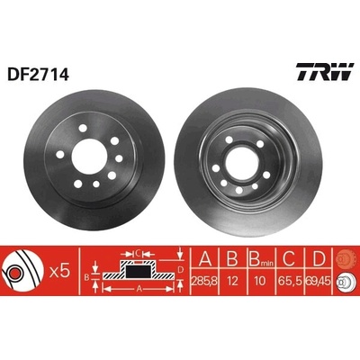 TRW Brzdový kotúč DF2714
