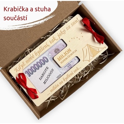 PanDatel Dřevěná obálka na peníze - BYDLENÍ