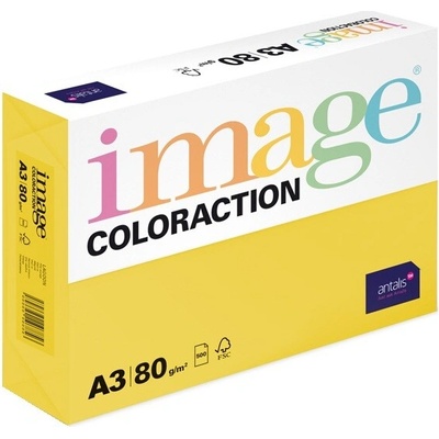 Image Coloraction A3 80 g papír barevný intenzivní žlutý 500 listů