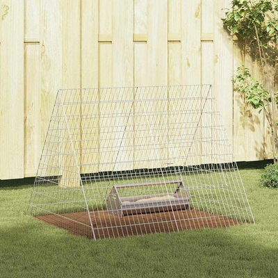 vidaXL Klec na kuřata 110 × 100 × 85 cm pozinkovaná ocel stříbrná 9799.3394436