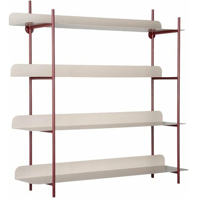 PT LIVING Reina Cuatro police červená/šedá 60 cm, 60 cm, 16 cm