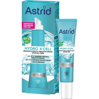 Astrid Hydro X-Cell oční gel krém proti otokům a tmavým kruhům pod očima 15 ml – Hledejceny.cz
