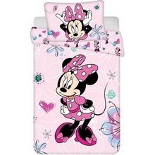 Jerry Fabrics obliečky Minnie Flowers 02 baby 100 x 135 , 40 x 60 cm
