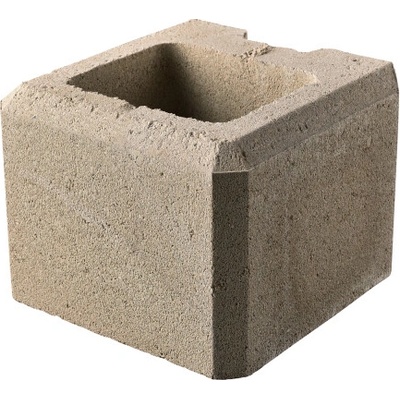 Diton Tvárnice plotová Viso 200×200×150 mm koncová poloviční melír krémová (120)