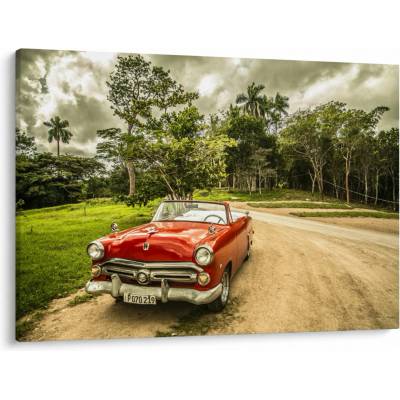 Obraz - auto veterán v prírode, jednodielne 100x70 cm
