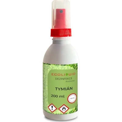 Ecoliquid Antiviral dezinfekce na ruce sprej tymián 200 ml