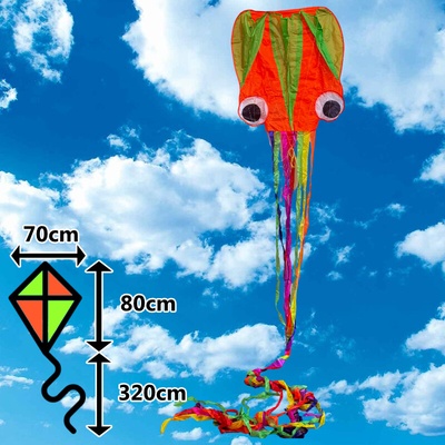 D&P Šarkan chobotnica oranžovo-zelená