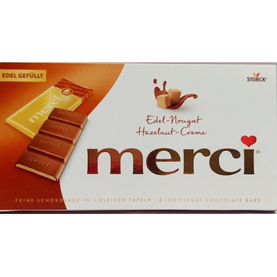 Merci Mléčná nugátová s lískooříškovým krémem 112 g