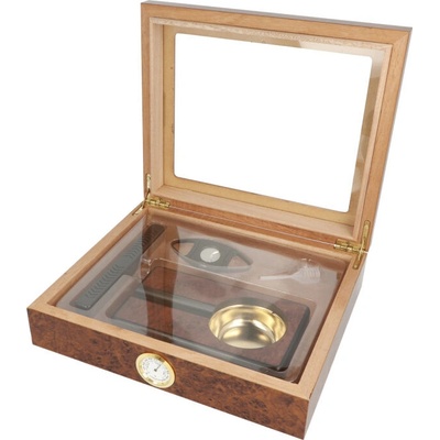 Humidor na doutníky Set 15D hnědý 26x22x7cm