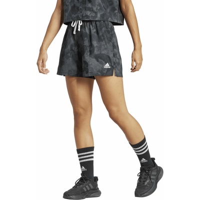 adidas dámske šortky FLORAL GRAPHIC WOVEN shorts čierna tmavo sivá biela