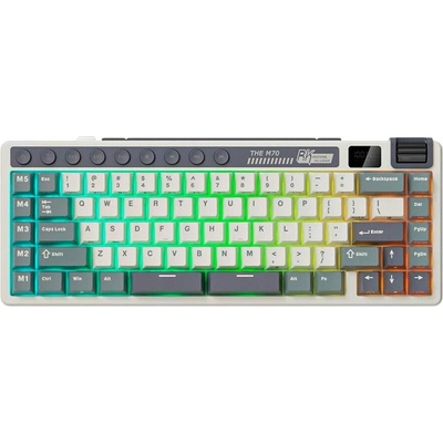 Royal Kludge RK M70 Cyan Purple Gaming Keyboard Cream switch