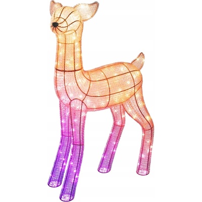 Twinkly 3D Sobí rodina - Laň, 200 RGB+W LED, 90 cm, Železo/Akryl, Zástrčka F
