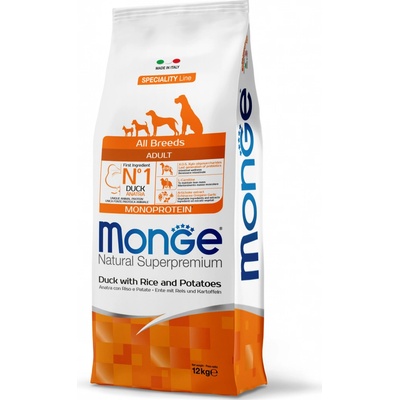Monge Speciality Line All Breeds Adult Monoprotein kačica ryža a zemiaky 12 kg
