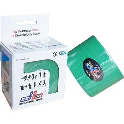 BB Tape kineziologický tejp zelená 5 cm x 5 m