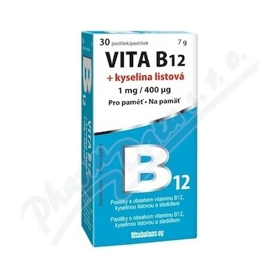 Vita-B12 + kyselina listová 1mg/400mcg 30 tablet – Hledejceny.cz