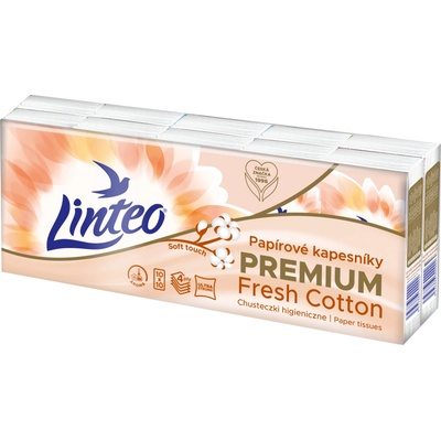 Linteo 4-vrstvové papierové vreckovky 10 × 10 ks